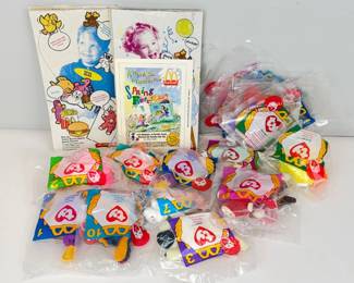 Lot 058 Collection of Beanie Babies Happy Meal Toys with Happy Meal