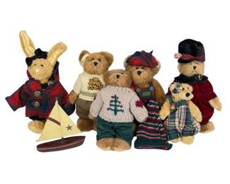 Lot 052 6 Boyds Bears and Friends Bear Rabbit Plush Animals Plus B