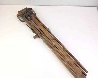 Lot 115 Antique Perfection WallMount Folding Clothes Drying Rack Pa