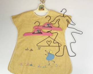 Lot 153 Vintage Childrens Hangers and Cotton Tunic