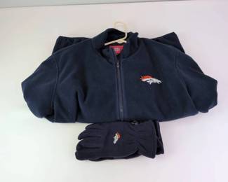 Lot 102 Denver Broncos NFL Fleece ZipUp Jacket, Size Medium, with F