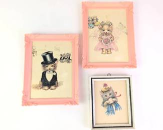 Lot 074 Donald Art Co. Inc. New York MidCentury Anthropomorphic Cat