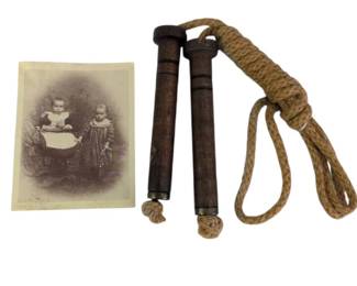 Lot 188 Jute Jump Rope Handmade in Yorkshire, England, Handles Made