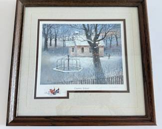 Lot 148 Gene Roncka Hand Signed Lithograph Country School