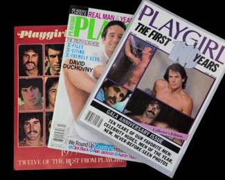 Lot 084 Playgirl Magazines Featuring The First Ten Years Gala Annive