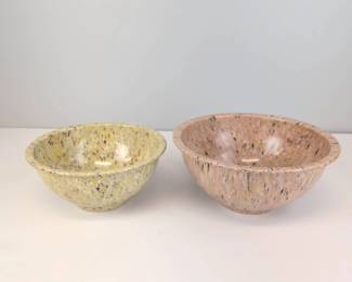 Lot 126 Two Vintage Texas Ware Confetti Mixing Bowls Yellow Pink
