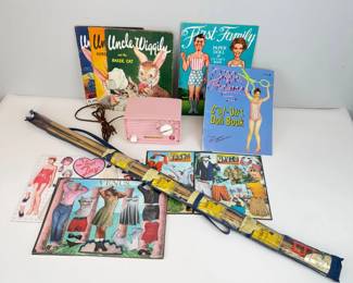 Lot 085 1940s Uncle Wiggly Stories, 1950s Straco Fishing Rod, 1960s