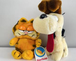 Lot 167 Vintage Garfield and Odie Plush Toys Soft Fabric Cartoon Cha
