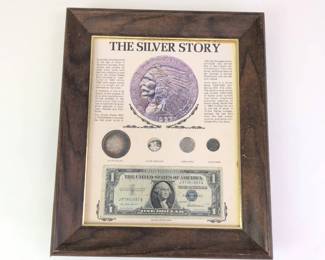 Lot 144 The Silver Story Framed Coin Currency Display