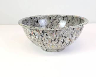 Lot 128 Vintage Texas Ware Confetti Mixing Bowl Gray Black with Mu
