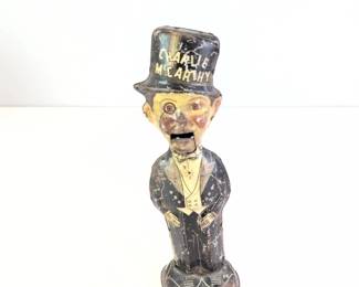 Lot 039 Vintage Charlie McCarthy Tin Figure with Movable Jaw