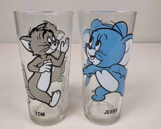 Lot 169 Pepsi Collector Series 1975 Tom and Jerry Cartoon Glasses Se