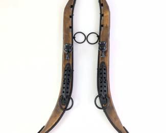 Lot 082 Antique Wooden Horse Hames with Iron Hardware