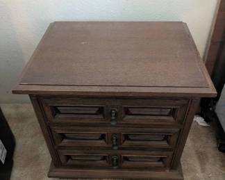 ARS165 - Vintage 3-Drawer Solid Wood Nightstand