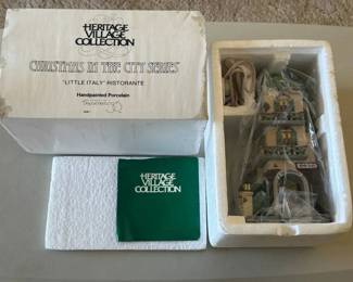 ARS066 - Dept 56 Christmas Collectible "Little Italy Ristorante" Porcelain