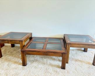 ARS028 - Three Solid Wood Coffee Tables 