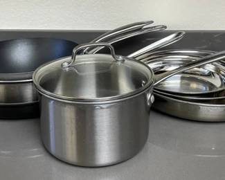 ARS193 - Variety Of Pots & Pans Including All Clad & Cuisinart 