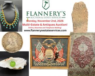 Flannery's November Antiques & Estate Auction!