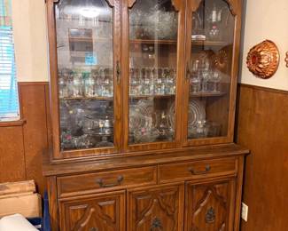 Rare! Vintage Holman China Cabinet Great condition Comes apart in 2 pieces 51” across x 18” deep x 75” tall Must be able to move and load yourself