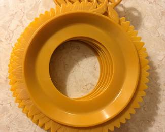 Vintage MCM Sunflower Paper Plate Holders Great condition