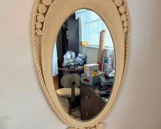 Vintage Burwood MCM Mirror Great condition!  16” across x 30” tall