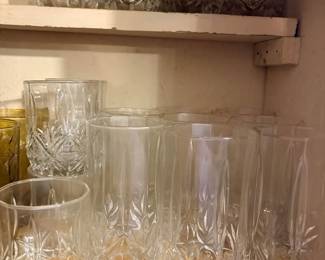 Cristal D’arques Crystal Glass Set Great condition 8 tall glasses 9 tumblers