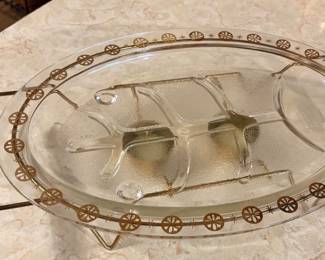 Vintage MCM Jeanette Glasbake Warming Tray Excellent condition!