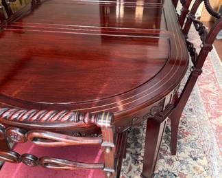 Cherry wood dinning table/8 chairs