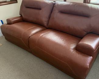 Leather sofa recliner 