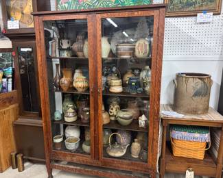 My favorite.... display cabinet with pottery