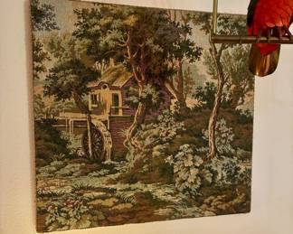 Vintage French Jacquard woven tapestries 