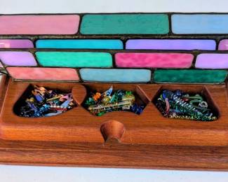 Handcrafted stained-glass kaleidoscope by San Antonio artist Bob McWilliam