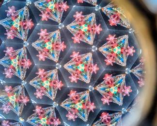 Handcrafted stained-glass kaleidoscope by San Antonio artist Bob McWilliam