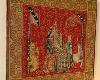 Vintage French Jacquard woven tapestries 
