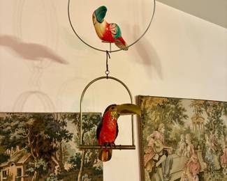 Vintage French Jacquard woven tapestries 