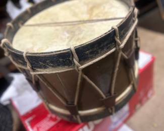 French 19th century military drum