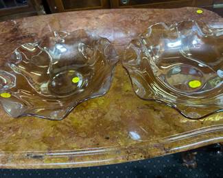 Wavy depression glass