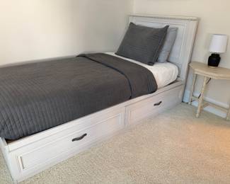 Single size bed with storage