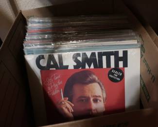 some of the boxes of records