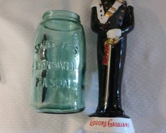 Ball jar and whiskey advert