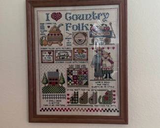 ar I Love Country Folk Art Piece