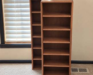 f 2 Peice Wood Shelving Units