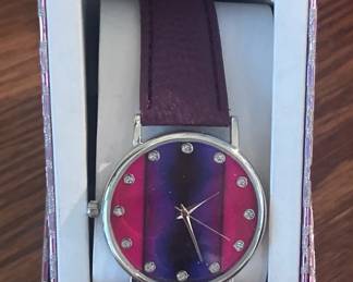 e Colorful Pink and Purple Watch