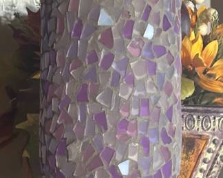 d Purple Glass Collage Vase
