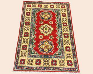 Kazak 100% wool rug hand knotted from Afghanistan