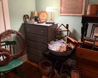 Baskets. Cottage Core and Granny core decor.