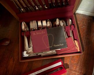 Silverplate flatware.