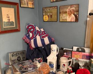 Golf and sports memoribilia. Many signatures.