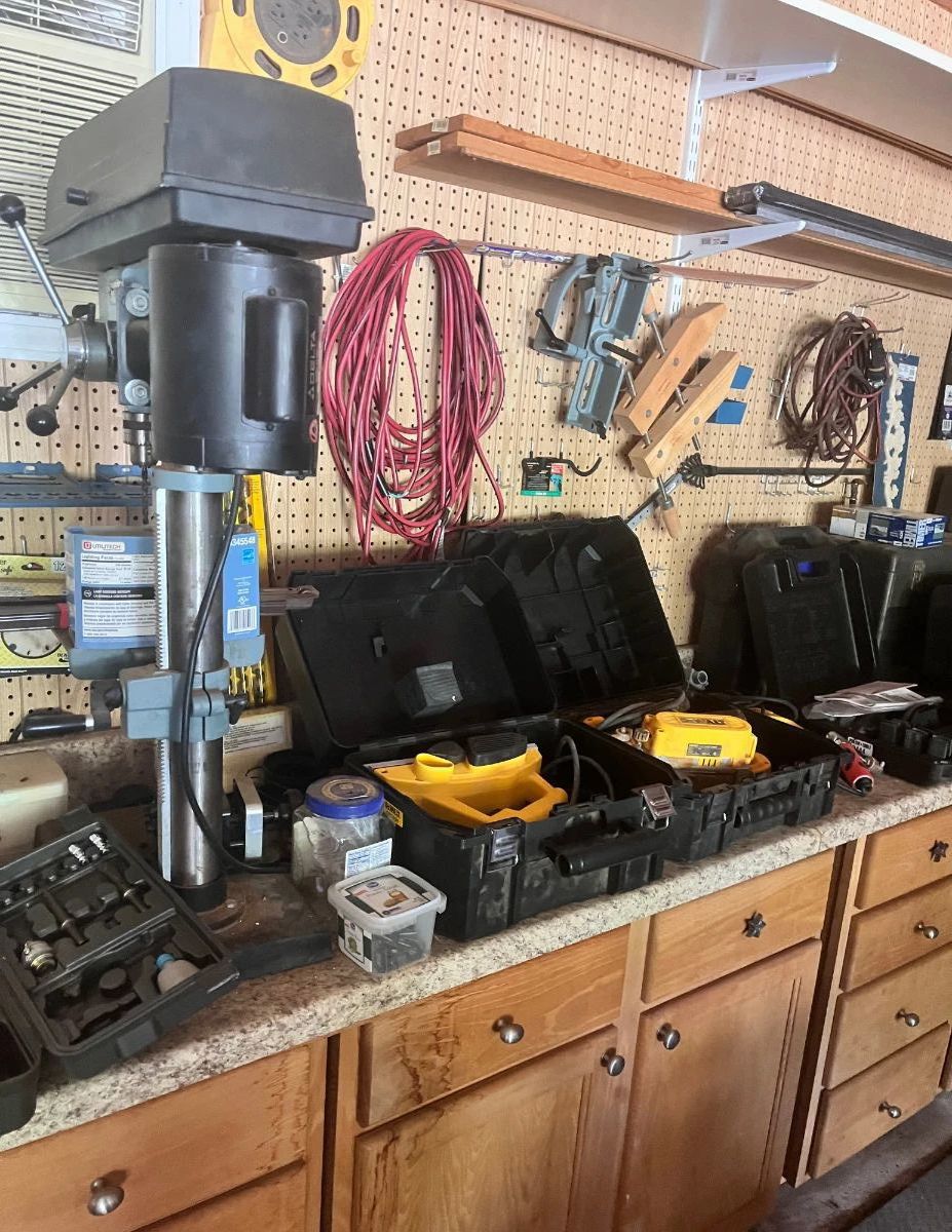 Packed Workshop - full of tools and supplies