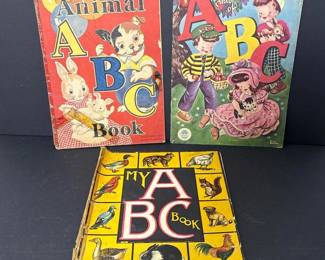 209 threevintagechildrensabcbooks